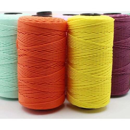 Knitted crafts Shoes Dress Colorful 3ply Crochet Yarn Mercerized Knitting Soft Lace 130g Thread String Weaving Wool