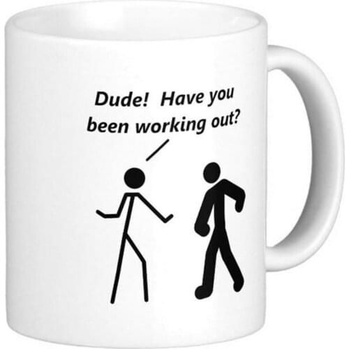 Stickman Workout Funny High Quality White Coffee Mugs Tea Mug Customize Gift By LVSURE Ceramic Mug Travel Coffee Mugs