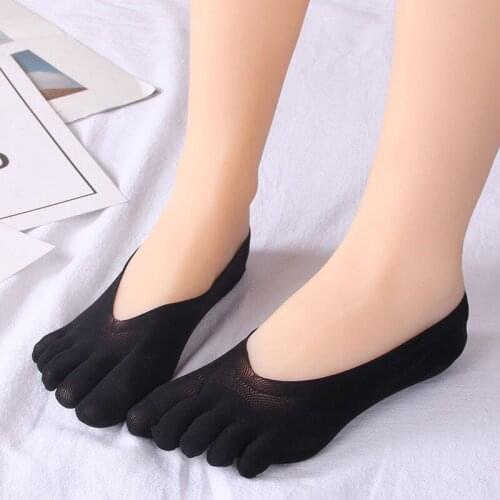 Newly Running Five Fingers Invisible Liner Boat Cotton Ankle Toe Socks for Women Ladies