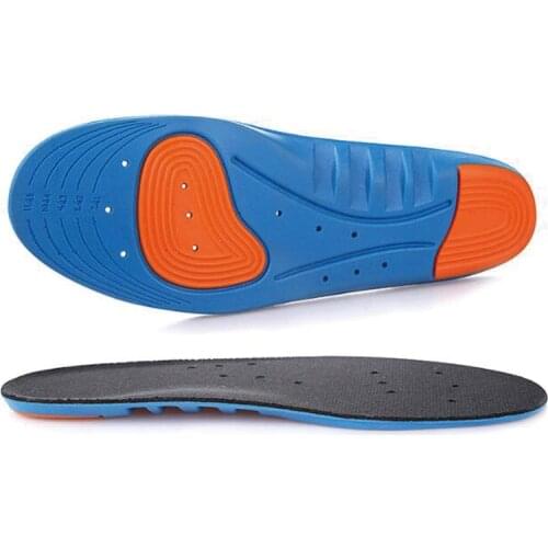 1 Pair Shock-absorbing Sports Insole PU Breathable Sweat Basketball Outdoor Sports Insole Mountain Protection Foot