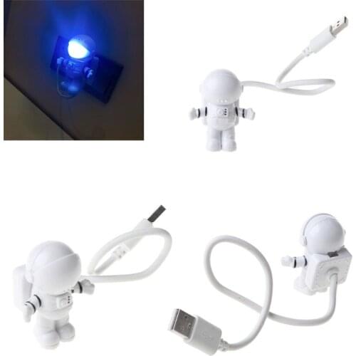 1Pc Creative Spaceman Astronaut LED Flexible USB Light Night Light for Kids Toy Laptop PC Notebook