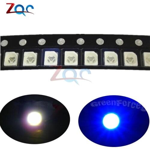 100pcs 3528 White Yellow Blue Super Bright Light Diode 1210 SMD 20mA LED SMT PLCC-2