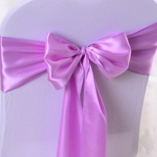 17cm*275cm Chair Back Flower Chair Sashes Bowtie Bow Satin Ribbon Party Supplies Decoration
