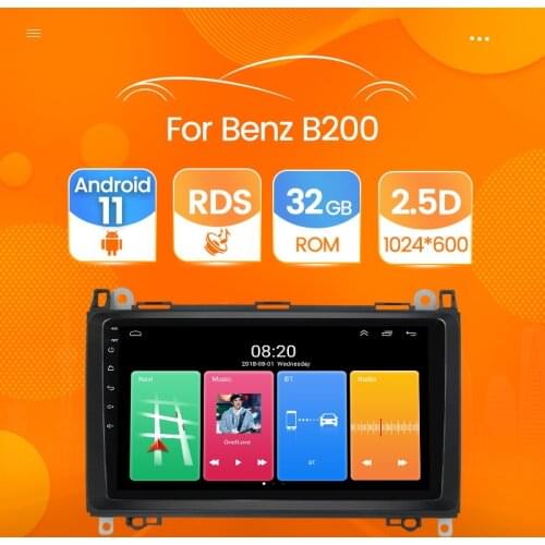 2+32G Android 11 RDS 2.5D Screen Car Radio GPS PlayerFor Mercedes Benz B200 A B Class W169 W245 Viano Vito W639 Sprinter WIFI