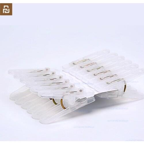 20pcs xiaomi quange Windproof clothespin Metal spring strong load bearing Thicker PP materia postcard clip