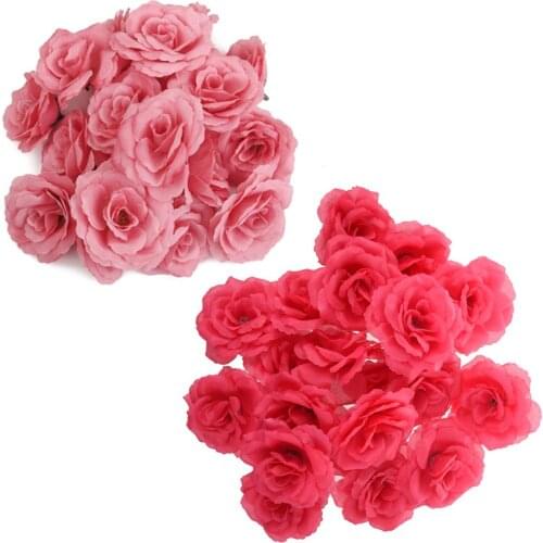 20pcs Artificial Rose Flower Head Corolla DIY Wedding Decoration Diameter of 65mm