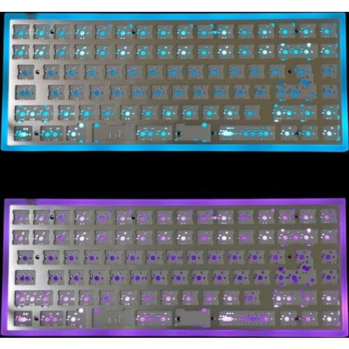 84 Bface PCB Plate 75% DIY Type-c RGB Mechanical Keyboard Kits With Transparent Satelliters Acrylic Shell Positioning Plate