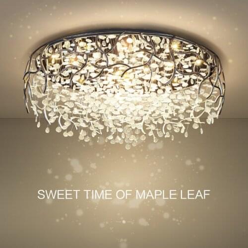 Remote control acrylic ceiling lamp living room bedroom kitchen interior lighting chrome led luxury novelty