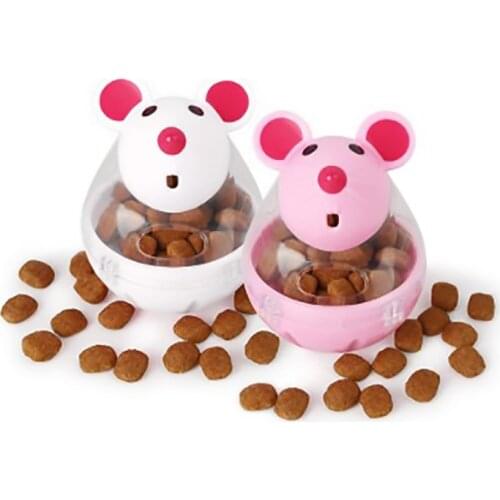 Pet Feeder Toy for Cats Mouse Food Rolling Leakage Dispenser Bowl Playing Training Funny Toys For Kitten Cats Pet Supplies