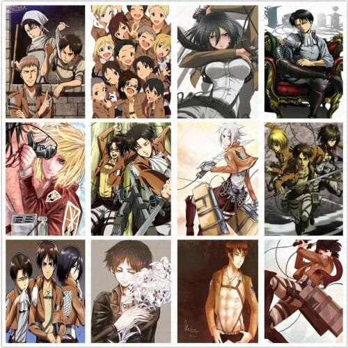 5D Diamond Painting DIY Titan Attack Japanese Animation Diamond Embroidery Cross Stitch Kit Mosaic Picture Home Decoration Art