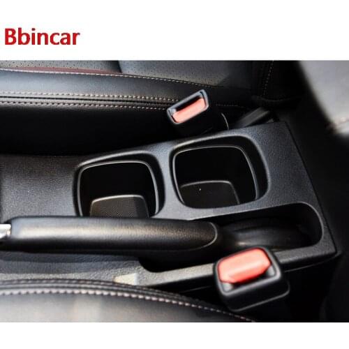 Bbincar ABS Black Paint Front Water Cup Holder Panel Cover Gear Shift Trim LHD Interior Styling For Suzuki Sx4 S-Cross 2014-2018