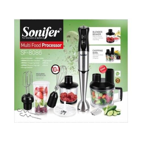 3-in-1 Stainless Steel 2-Speeds Immersion Electric Blender Food Mixer Kitchen Vegetable Meat Grinder 500ml Chopper Whisk Sonifer