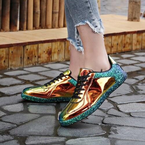 BomKinta Spring Summer New Women Flat Shoes Colorful Glitter Sequins Shoes Woman Casual Lady Shoes Cool Bling Espadrilles