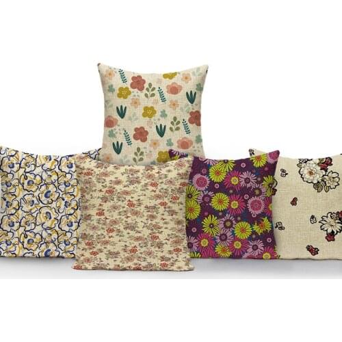 Beautiful Floral Print Pattern Home Decoration Luxury Cushions Cover Cover Sofa Decorative Cushions Sofa Car Funda De Almohada