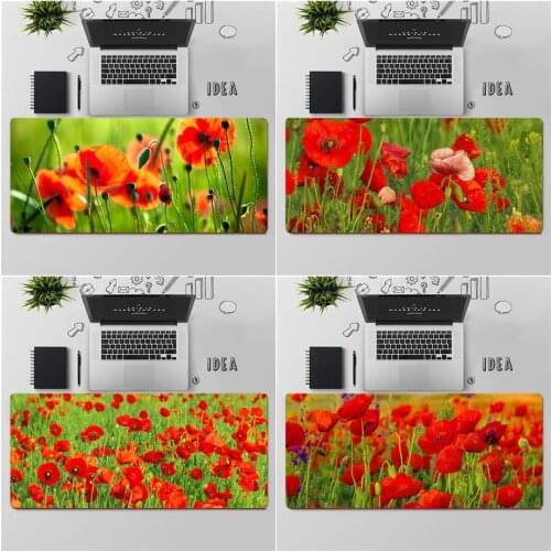 FHNBLJ Red Poppies Poppy flowers Gamer Speed Mice Retail Small Rubber Mousepad Free Shipping Large Mouse Pad Keyboards Mat