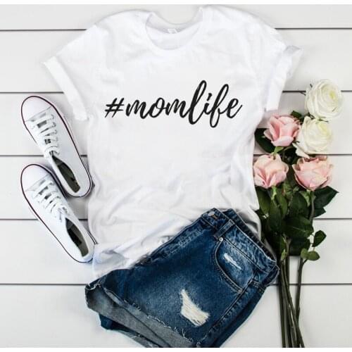 Women Mama Momlife Letters Fashion Mother Clothing Tees Tops Graphic Female Ladies Womens Lady T-Shirt Tumblr T Shirt T-shirts