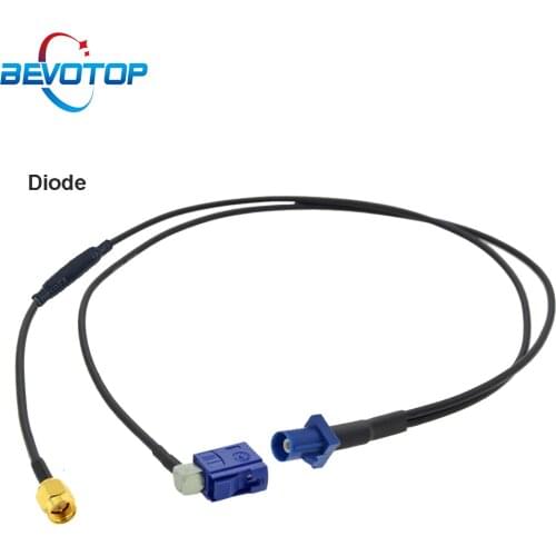 Fakra C to SMA Male Splitter Y Type Cable With Diode RG174 Pigtail Car Navigation GPS Antenna Extension Cable for Android Device