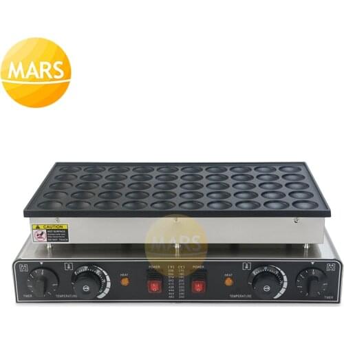 CE Approved 110V/220V Commercial 50 Hole Dorayaki Pancake Maker Mini Pancakes Machine Cast Iron Poffertjes Pan with 50 Dimples