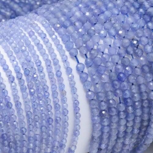 Natural Clean Quality Tanzanite Faceted Round Beads 3.7mm / 4.5mm
