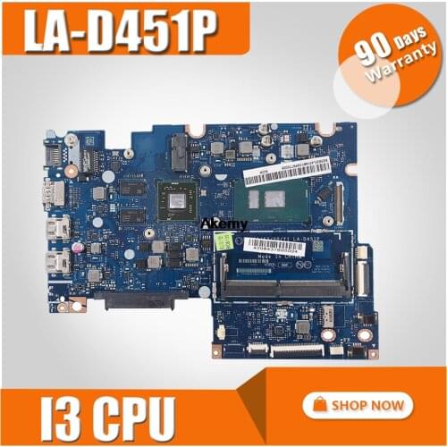 LA-D451P Laptop motherboard For Lenovo YOGA 510-14ISK Flex4-1470 original mainboard I3-6100U with video card