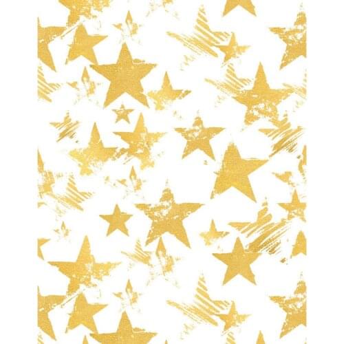 LIFE MAGIC BOX Photo Backdrop Golden Five-Pointed Star White Wood Vinyl Background For Photography S-2507