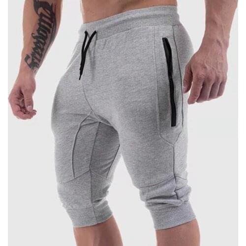 Mens New Summer Casual Jogging Shorts Training Sports Running Pants Simple Fitness Joker Stretch Tight Slim Solid Color 5 Pants