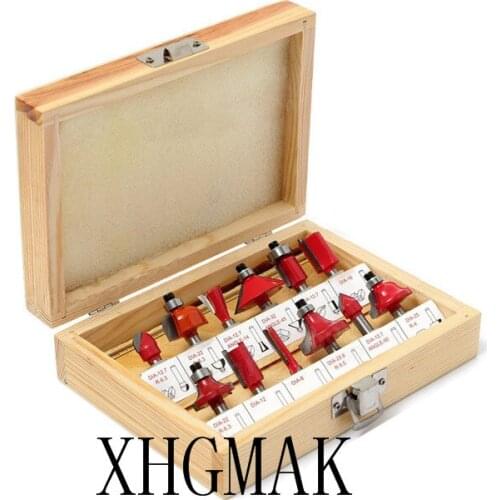 12pcs 12.7mm wood engraving and milling cutter edger blade cutter tool kit woodworking engraving machine / bakelite