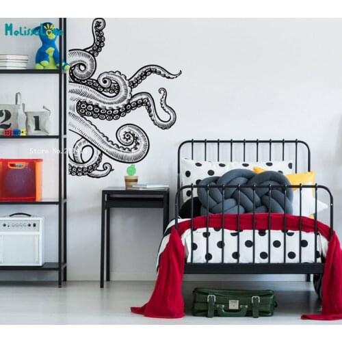 New Octopus Feet Wall Stickers Nursery Decor Tentacle Vinyl Decals Sea Animals Removable Living Room Beast Murals YT5014