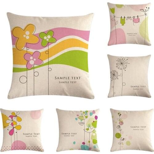 Sample text printed dining chair cushion cover 45x45cm car seat cushion covers Home decorative pillows for sofa ZY749