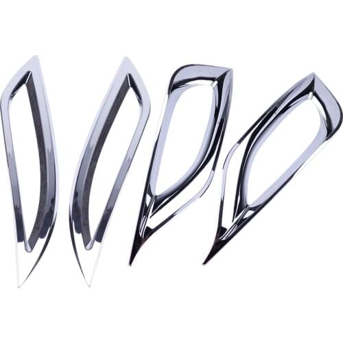 4pcs Front & Rear Fog Light Lamp Cover Trim Molding Bezel Fit for Hyundai Sonata i45 YF 2011 2012 2013 2014 Car Stytling