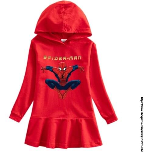 New Girls SpiderMan Princess Dress For Party Gown Vestidos Robe Fille 3-8Y little Girls Ceremony Dresses