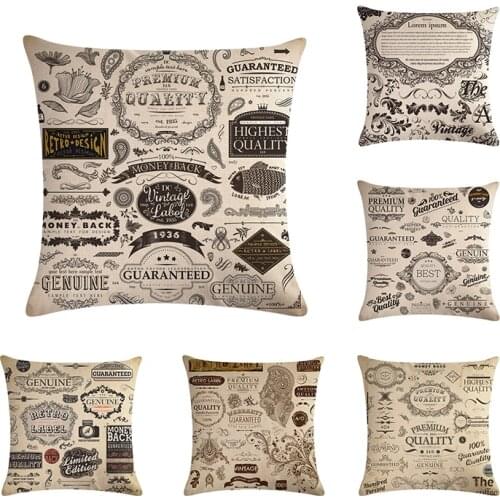 Retro Europe Pillow Cover Letter Highest Quality Home Decor Cushions Cover Decorative Throw Pillow Pillowcase ZY633