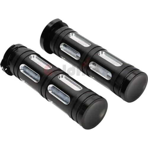 Motorcycle Handle Bar Hand Grips 1" 25mm Universal Suit For Harley Rocker C/Seventy Two/Softail/Sportster 1200 Black