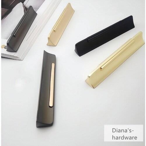 Modern Simple Cabinet Zinc Alloy Handles Kitchen Cupboard Knobs Wardrobe Drawer Door Closet Dresser Pulls Furniture Hardware