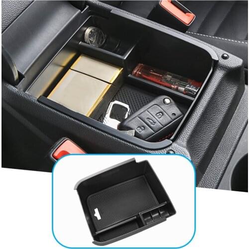 RUIYA For Touran 2th 2016 2017 2018 2019 Car Armrest Box Storage Central Control Container Auto Interior Accessories Black