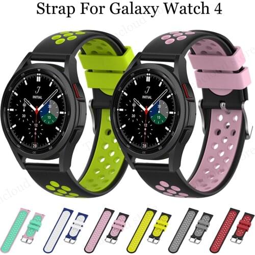 Silicone Band For Samsung Galaxy Watch 4 Classic LTE 42 46mm Wrist Strap For Galaxy Watch4 R860 R870 R880 R890 Replace Bracelet