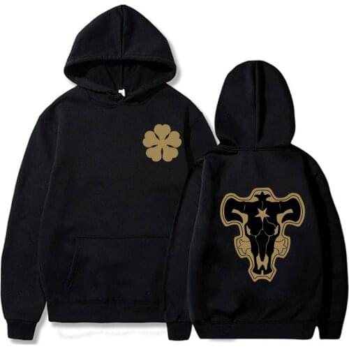 Harajuku Anime Black Clover Unisex Hoodies Mens Funny Cartoon Clothing Casual Men Women Oversize Itself Long Sleeve Sweatshirt