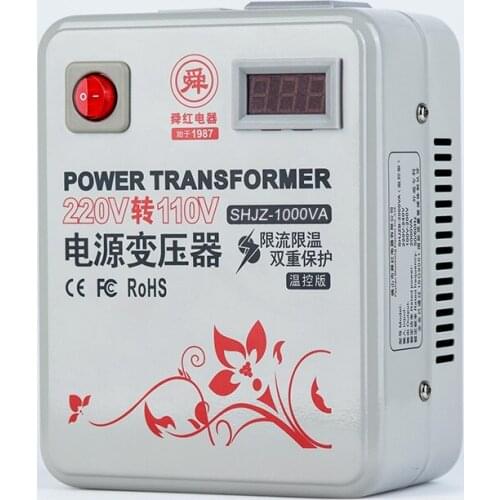 1000VA power transformer 110V transferred to 220V and 220V to 110V optional AC voltage converter 1000W digital display LCD