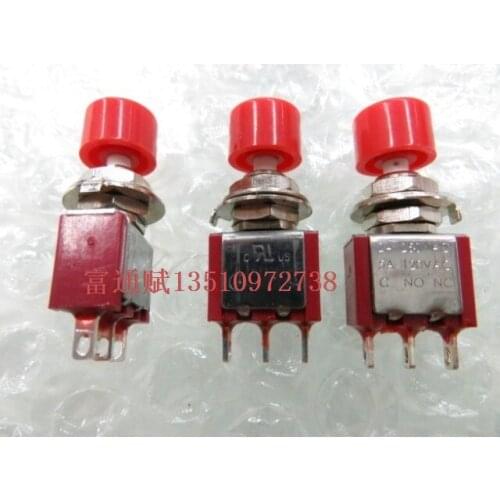 [VK] Push Button Switch 3 pin Toggle Switch With Cap Button 2A 250V 5A 120V