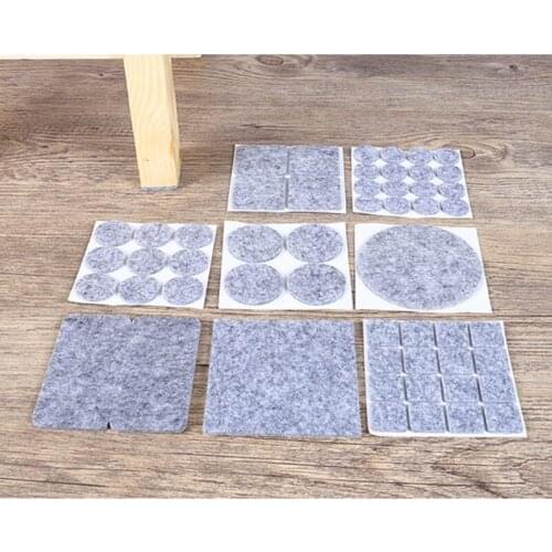 W3JE 1 Pack Furniture Square/Round Shape Anti Scratch Felt Pads, Multiple Specifications Self Adhesive Wood Floor Protector