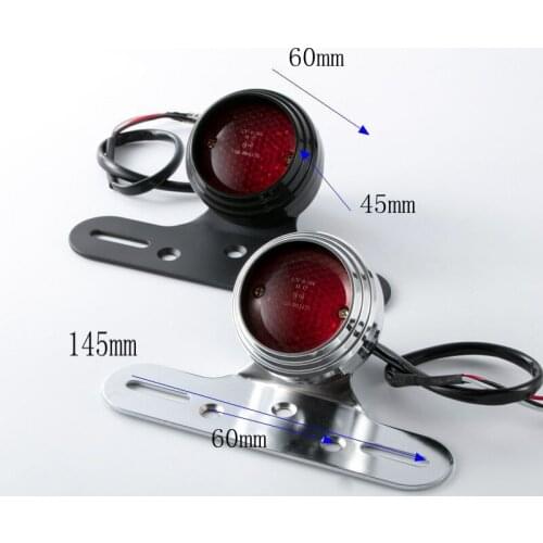 Motorcycle Taillight Retro 12VLED License Plate Brake Light For Harley Cruise Prince Lights