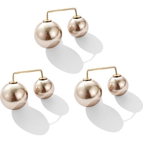 Pearl Brooch Women Lapel Anti-Glare Safety Brooch with Faux Pearl Fashion Decoration for Women Home Party Decoration