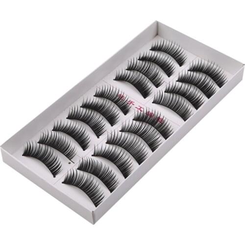 10 Pairs New Extension Beauty Makeup Tools Lashes Women Soft Natural Long Cross Fake Eye Lashes Handmade Thick False Eyelashes