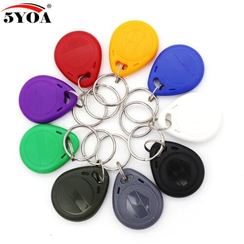 10pcs EM4305 T5577 Duplicator Copy 125khz RFID Tag Access Control Porta Chave Card Key Fob Token Ring Proximity