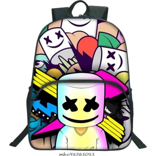 16 Inch Marshmello Kindergarten School Bags For Boys&Girls Children Baby Toddler bag Primary Kids Backpack Gift Mochila birthday