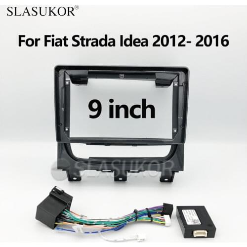 9 inch Android Radio For Fiat Strada Idea 2012 2013 2014 2015 2016 Power Wiring Harness 2din Car stereo dvd Multimedia Frame