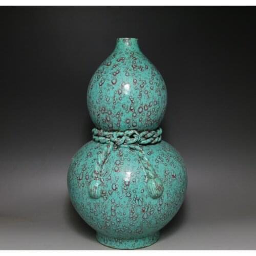 #9Antique Old QingDynasty porcelain vase,turquoise glaze, Home Decorations / ollection & adornment, Free shipping