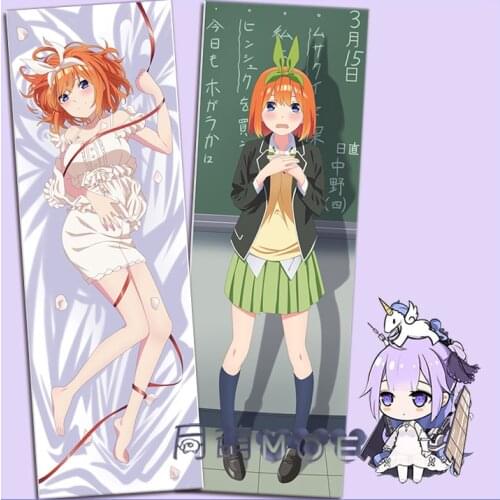 Anime The Quintessential Quintuplets Nakano Yotsuba Sexy Cosplay Dakimakura Hugging Body Pillow Case Pillow Cushion Cover MOE