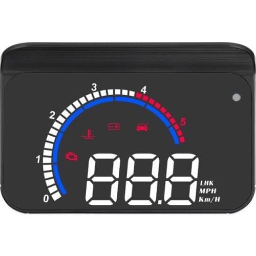 Car HUD Display, Head Up Display Windshield Projector with Speed, Digital Clock, Overspeed Warning, Mileage Measurement