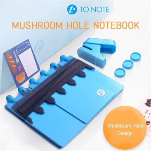 Creative A6 A7 6 Hole Notepad Diy Binding Supplies T-hole Shiitake Mushroom Hole Mushroom Gift Box Punch Loose-leaf Notebook